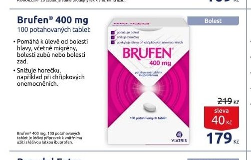 Brufen 400 mg 100 potahovaných tablet