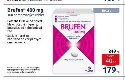 Brufen 400 mg 100 potahovaných tablet