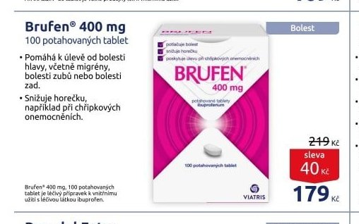 Brufen 400 mg 100 potahovaných tablet