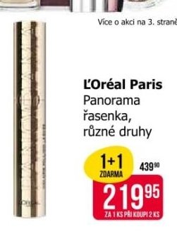 L'Oréal Paris Panorama řasenka, různé druhy