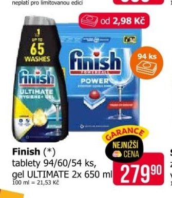 Finish tablety 94/60/54 ks, gel ULTIMATE 2x 650 ml