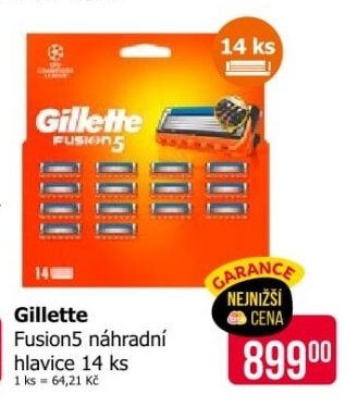 Gillette Fusion5 náhradní hlavice 14 ks