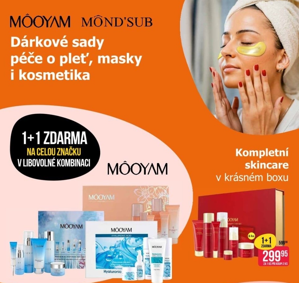 Akce 1+1 zdarma na celou značku Mooyam v libovolné kombinaci