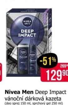 Dárková kazeta pánská Deep Impact Nivea Men