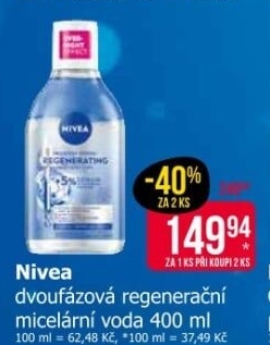 Dvoufázová micelární voda Nivea