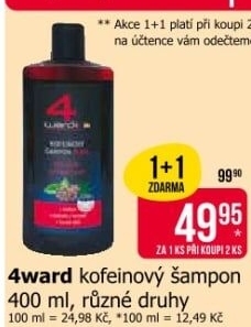 Šampon kofeinový 4ward