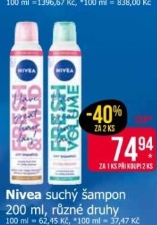 Suchý šampon Nivea