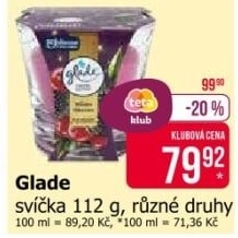 Svíčky vonné Glade by Brise