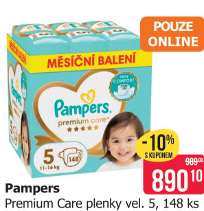 Pleny dětské Pampers Premium Care