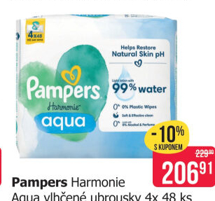 Vlhčené ubrousky dětské Harmonie Aqua Pampers