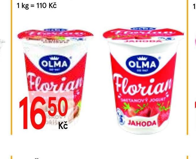 Jogurt Florian 8% 150 g – různé druhy