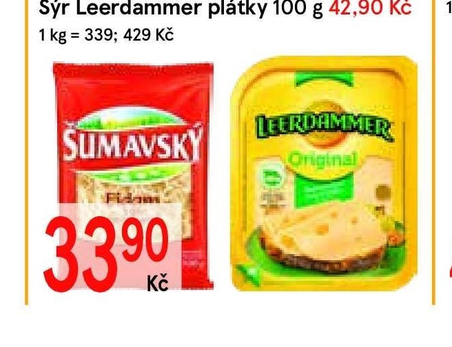 Sýr Šumavský eidam strouhaný 30% 100 g
