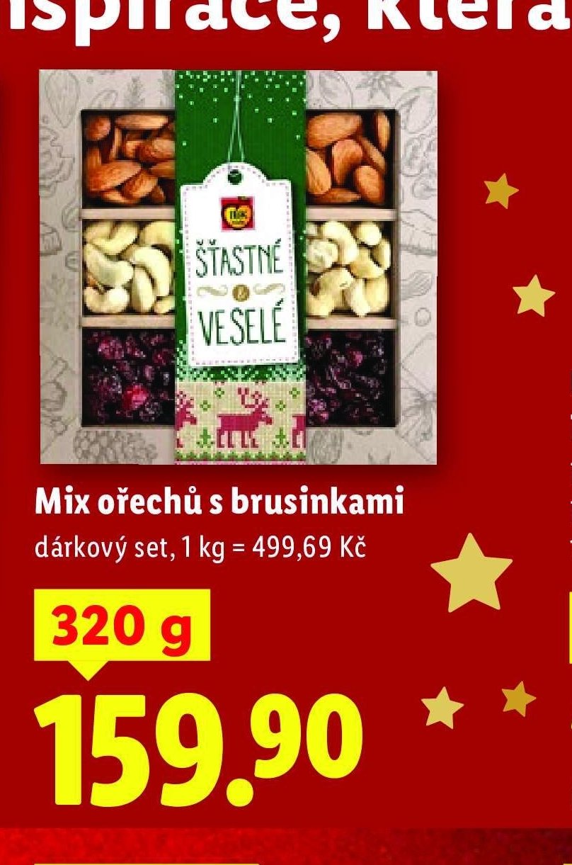 Mix ořechů s brusinkami