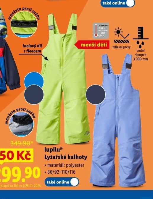lupilu Lyžařské kalhoty