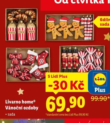 Livarno home Vánoční ozdoby sada