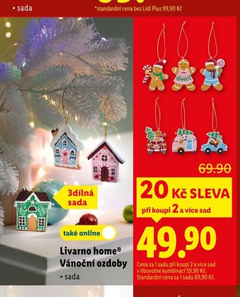 Livarno home Vánoční ozdoby sada 3dílná