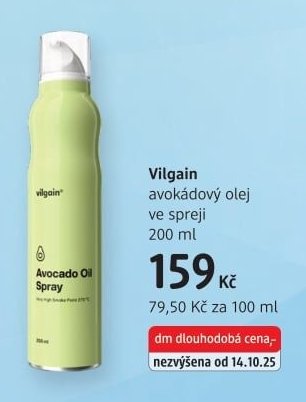 Vilgain avokádový olej ve spreji