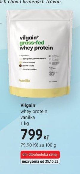 Vilgain whey protein vanilka 1 kg - dm drogerie akcniletaky.com