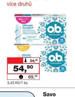 o.b. dámské tampony 16 ks