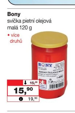 Bony svíčka pietní olejová malá 120 g