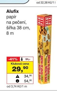 Alufix papír na pečení