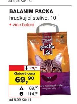 BALANIM PACKA hrudkující stelivo 10 l