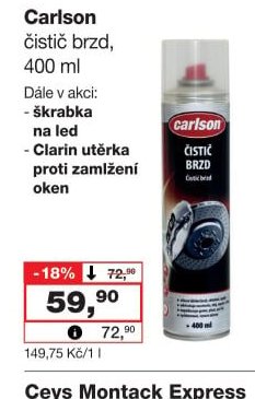 Carlson čistič brzd, 400 ml