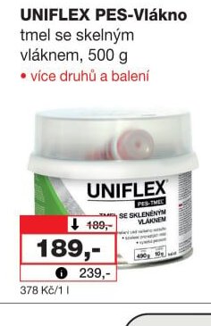 UNIFLEX PES-Vlákno tmel se skelným vláknem, 500 g