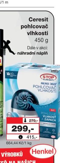 Ceresit pohlcovač vlhkosti 450 g