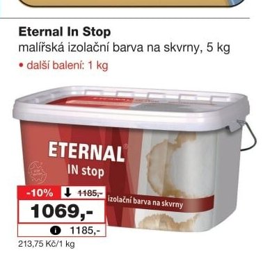 Eternal In Stop malířská izolační barva na skvrny, 5 kg