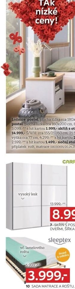 Sada matrace a roštu, cca 90x200 cm