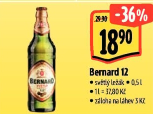 Pivo světlý ležák 12° Bernard