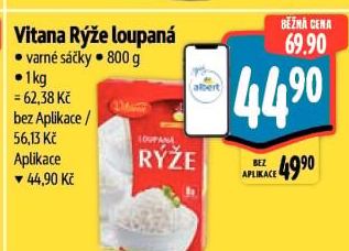 Rýže loupaná dlouhozrnná Vitana