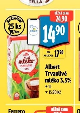 Albert Trvanlivé mléko 3,5%