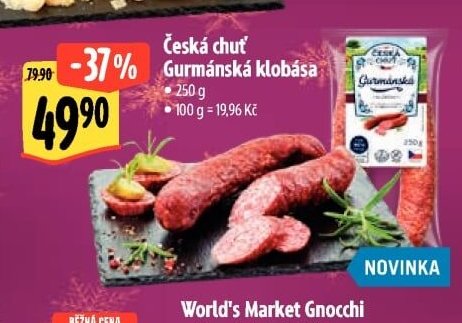 Česká chuť Gurmánská klobása