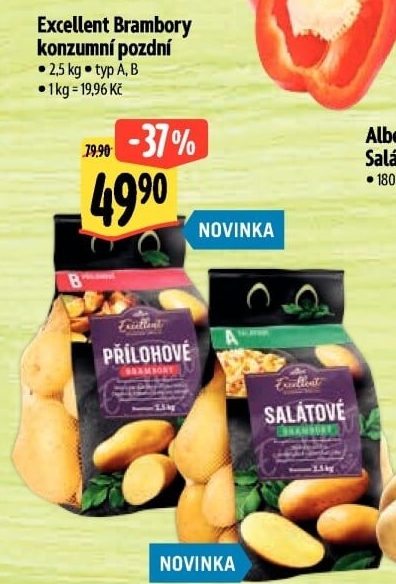 Brambory konzumní pozdní Albert Excellent