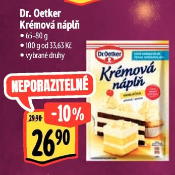 Krémová náplň Dr. Oetker
