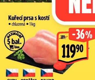 Kuřecí prsa s kostí