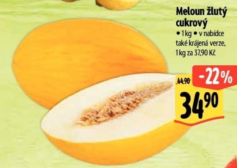 Meloun cukrový žlutý