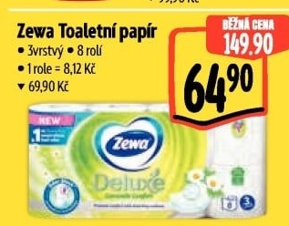 Toaletní papír 3vrstvý Deluxe Zewa