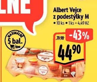 Vejce z podestýlky M Albert