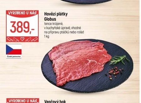 Hovězí plátky Globus
