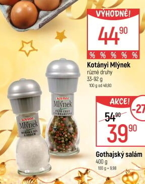 Mlýnek s kořením Kotányi