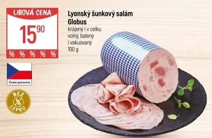 Salám lyonský šunkový Globus