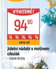 Jídelní nádobí s motivem cibulák