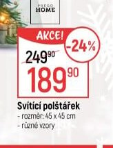 Svítící polštářek