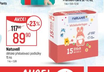 Natuvell dětské přebalovací podložky
