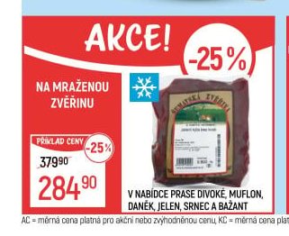 Na mraženou zvěřinu