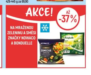 Na mraženou zeleninu a směsi značky Nowaco a Bonduelle