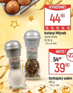 Mlýnek s kořením Kotányi